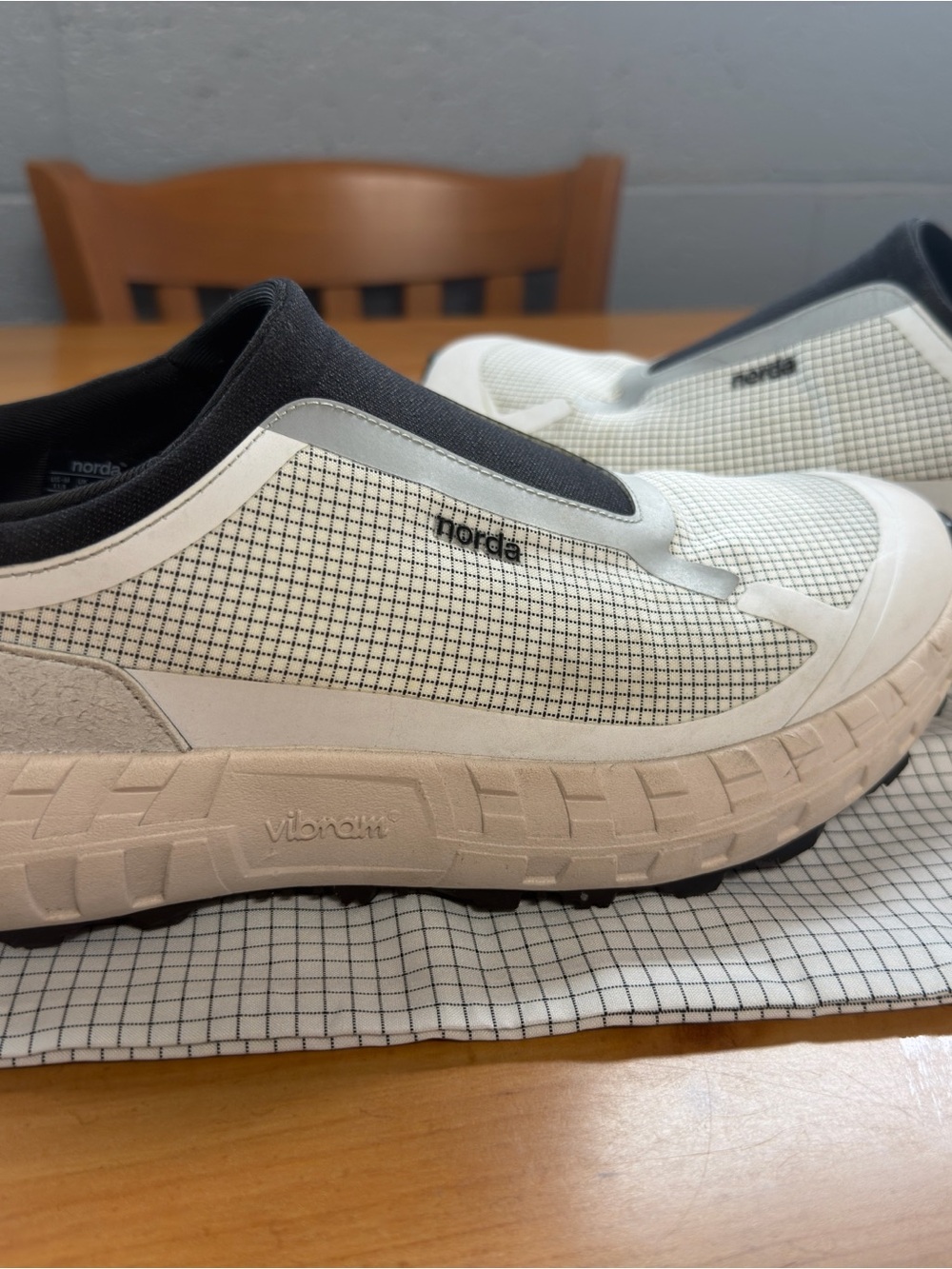 Norda Men’s Slip-On Sneakers — White with Black Collar